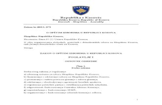 Zakon Za Opšte Izbore u Republici Kosovo