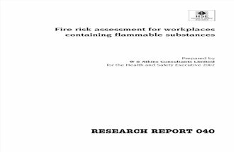 Fire Risk Assessment for Workplaces Containing Flammable Substances Rr040