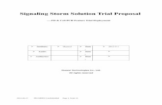 Huawei Signaling Storm Solution Trial Proposal