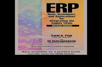 ERP Tools Techniques and Applications for Integrating the Supply Chain, 2nd Edition