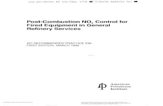 API Rec 536, Post-Combustion NOx Control for Fired Equipment