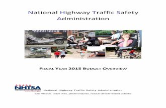 NHTSA Budget Highlights FY2015