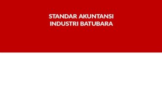 Overview PSAK Terkait Pertambangan Batubara
