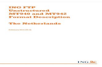ING Ftp Unstructured Mt940 942 Format Description the Netherlands February 2014 2 Tcm162-45688