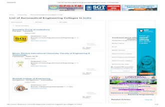 List of Top Aeronautical Engineering Colleges in India