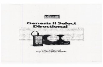 Genesis II Select Directional Canada Variant Rev 25 Aug 2010 Canadian Radar Manual  Decatur Electronics