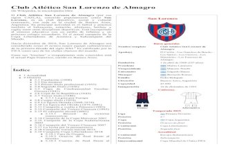 Club Atlético San Lorenzo de Almagro - Wikipedia, La Enciclopedia Libre