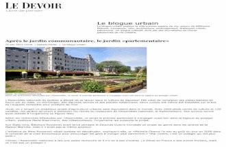 Jardin Parlementaire_Le Devoir