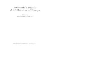 Lindsay Judson-Aristotle's Physics_ a Collection of Essays (Clarendon Aristotle Series Cas)-Oxford University Press, USA (1995)