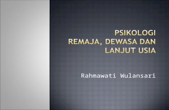Psikologi Dewasa Rahmawati Wulansari