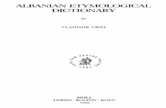 Vladimir E. Orel Albanian Etymological Dictionary Full 703 Pages