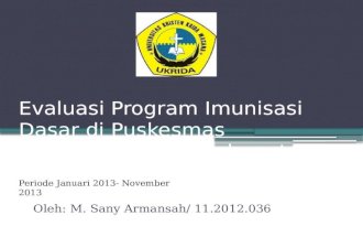 PPT evaluasi program imunisasi