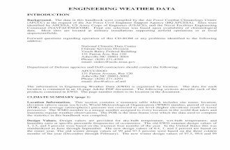 Handbook for Engineering Weather data