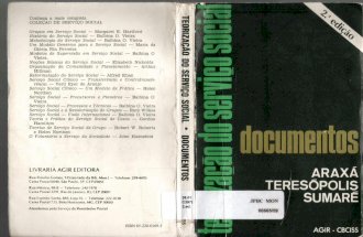 Livro ''Teorização Do Serviço Social - Documentos de Araxa, Teresopolis e Sumaré (1)