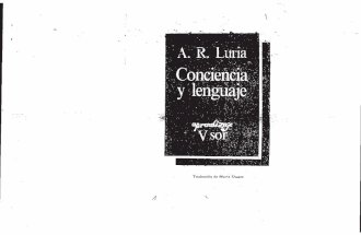 A. Luria - Conciencia y Lenguaje
