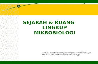 Kuliah 1 Sejarah Mikrobiologi