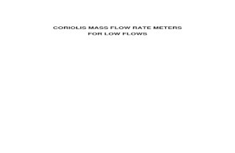 Coriolis Mass Flow