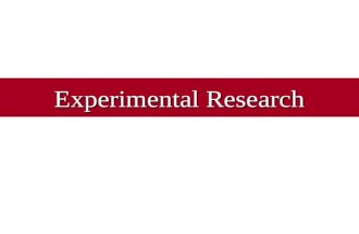 Experimental Research Max Sanam