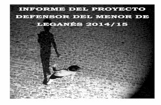 Informe Proyecto Defensor del Menor de Leganés 2015