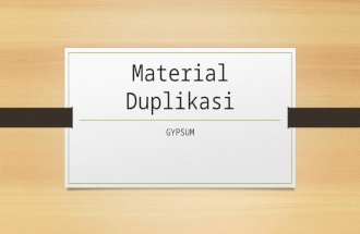 Material Duplikasi (GYPSUM)