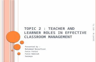 TOPIC 2 Classroom Management