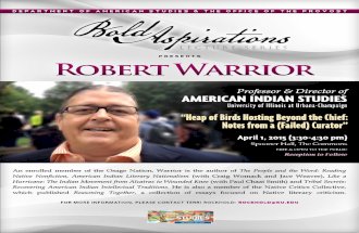Robert Warrior, Apr 1, 2015