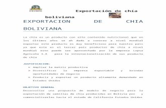 Exportacion Chia Boliviana