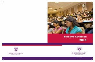 Student Handbook 2014 and 2015