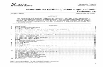Guidelines for Measuring Audio Power Amplifier Performance (Texas Instruments)