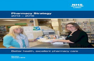NHS Lothian Pharmacy Strategy 2013-2016