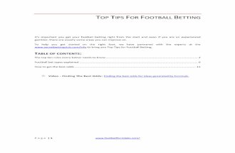 Top Tips for Football Betting