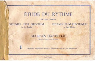 Georges Dandelot - Estudios de Ritmo - Libro 1
