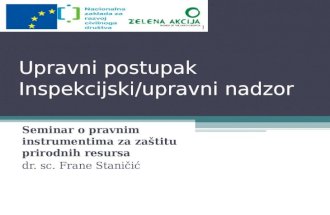 Frane Stanicic-Upravni Postupak-Inspekcijski Upravni Nadzor