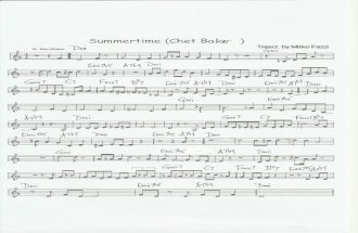 Summertime Chet Baker Solo With Chord Symbols