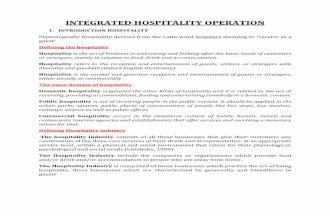 Integrated Hospitality Operation