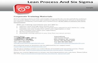Lean Process and Six Sigma Sample