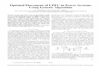 GA Optimal Placement of UPFC in Power Systems Using GA