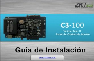 C3 100 Installation Guide ZKTECO