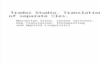 Lecture 7 Trados Studio 2014 Eng