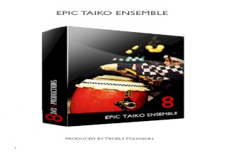 8dio Epic Taiko Drum Ensemble Read Me