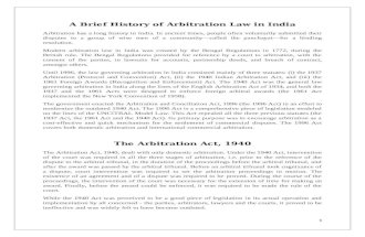 A Brief History of Arbitration Law in India