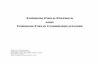 Torsion Field Physics and Communication-Gary C. Vespermans