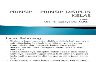 Prinsip - Prinsip Disiplin Kelas