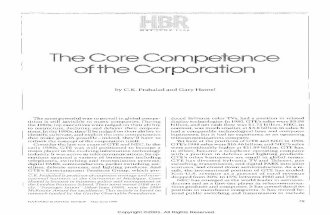 Prahalad CK & Hamel G 1990. the Core Competence of the Corporation_Further Reading
