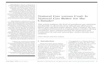 Natural Gas versus Coal: Is Natural Gas Better for the Climate?