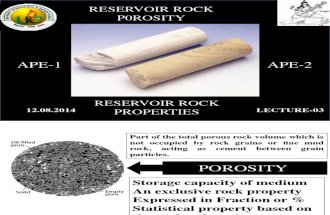 Reservoir Rock Porosity