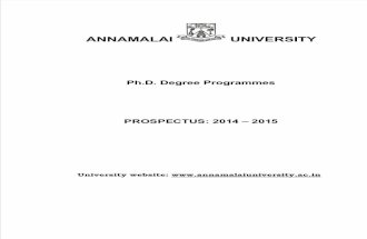 Phd Prospectus 2014