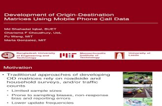 OD Estimation Using Mobile Phone Call Records