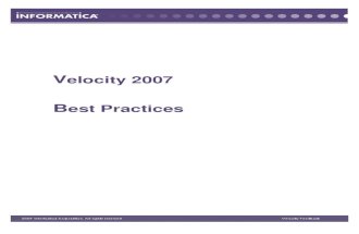 Velocity BestPractices