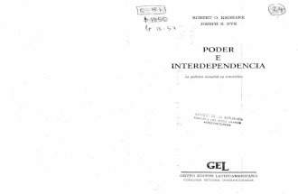 KEOHANE, R., Nye, J., Poder e Interdependencia, Capítulo 1 “La Interdependencia en La Política Mundial”, GEL, Buenos Aires, 1988, p 15 -38
